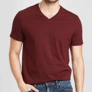 Goodfellow Men's Pomegranate V-Neck Short Sleeve Tee Size 5XL NWT